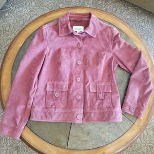 Cherokee pink real leather jacket